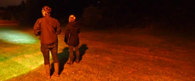 Warwickshire wildlife trust out counting hedgehogs